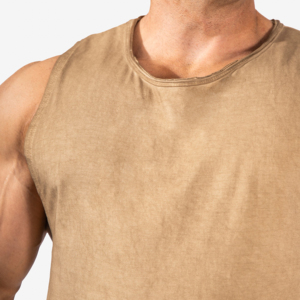 Venta al por mayor de fábrica de los hombres de verano Muscle Fit 100% algodón camiseta sin mangas con logotipo personalizado camiseta sin mangas de entrenamiento - Product Image 6