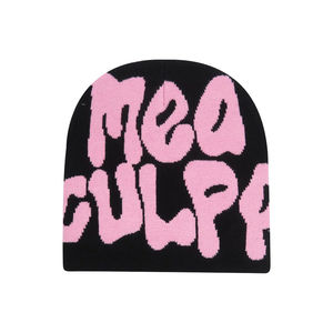 Derniers Bonnets Jacquard Fabrication Haute Qualité Hommes Logo Personnalisé Hiver Crâne Bonnets Jacquard Tricot Crochet - Product Image 1