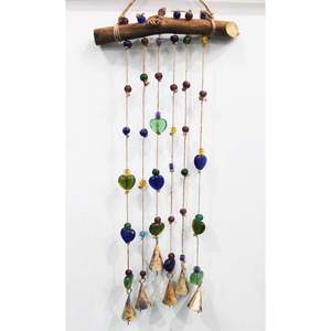Handmade Boho Garden Hanging Windchime Multi-Colour Heart Shaped Sun Catcher Beaded <b>Chime</b> - Product Image 3