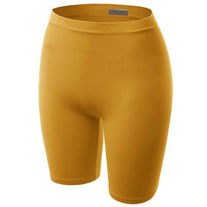 Custom Seamless Gym Sport Fitness Workout Gold Yoga Shorts Cintura alta Stretch Compression Activewear para mujeres - Product Image 2