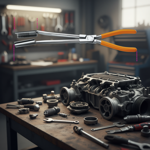 Alicates largos de 15 pulgadas con punta curva para bujías, herramienta duradera para reparación de motores - Product Image 3