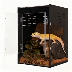 Terrario de PVC Personalizado Nuevo de Fábrica para <span class=keywords><strong>Iguana</strong></span> Verde 40x40x60, Empaque Plano, Listo para Exportación, Proveedor de Alta Respuesta, Jaula de PVC para Reptiles - Product Image 1