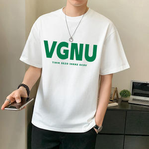 Ropa de calle abstracta personalizada camisetas gráficas camisetas de algodón blanco con serigrafía poliéster/mezcla de algodón tela peinada - Product Image 6