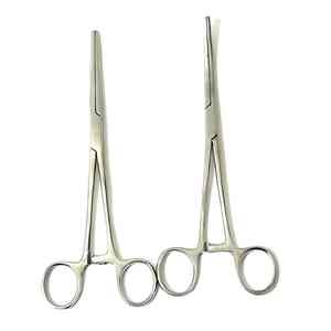 คีมหนีบห้ามเลือดสเตนเลสแบบตรงโค้งงอเครื่องมือผ่าตัดสำหรับเครื่องมือผ่าตัดห้ามเลือด - Product Image 1