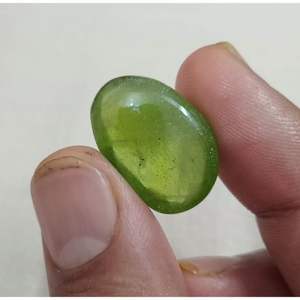 Hecho a mano verde peridoto piedra preciosa cabujón facetado corte suave forma ovalada piedra de fabricación de joyas naturales - Product Image 6