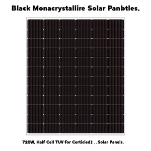 Panneau solaire monocristallin noir 720W demi-cellule certifié TUV - Product Image 2