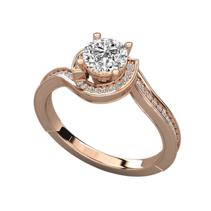 Bague pour femme en or 9 carats avec diamant solitaire cultivé en laboratoire, élégante et luxueuse - Product Image 4