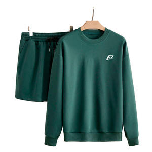 Conjunto de Sudadera y Pantalones Cortos de Forro Polar Personalizados para Hombre, Conjuntos Casuales de Dos Piezas, Etiqueta Privada OEM, Ropa Deportiva al por Mayor B2B 2 en 1 - Product Image 1