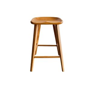 Chaises de restaurant en teck ancien de qualité, design minimaliste moderne et pieds hauts - Product Image 4