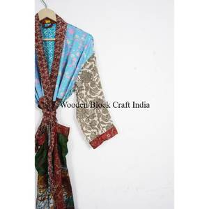 Robe Kimono Japonaise Unique Faite à la Main, Élégante et Vintage, en Soie, pour Femme, Style Bohème, Longue, pour l'Été, Veste de Mariage, Cache-Bikini, Motif Floral - Product Image 3