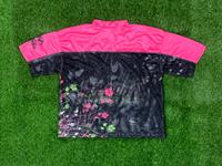 Maillots de football américain rétro personnalisés OEM/ODM, imprimés par sublimation, en maille 100 % polyester, à manches courtes, respirants et anti-humidité