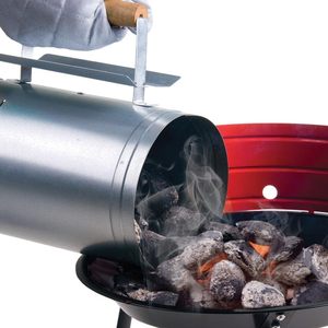 Metallo argento 17x27 cm camino Barbecue con manico in legno rapido per Barbecue accessori per griglia - Product Image 3