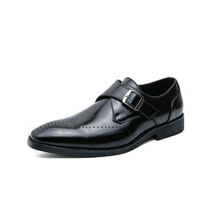 Zapatos Oxford de cuero genuino con forro absorbente de humedad y correa ajustable, zapatos formales para hombre, zapatos para uso diario. - Product Image 6