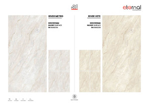 Azulejos de Porcelana Premium de 600x1200 mm, Patrón Único de Vetas de Granito, Superficie Lisa, Interiores Modernos para Villas - Product Image 2