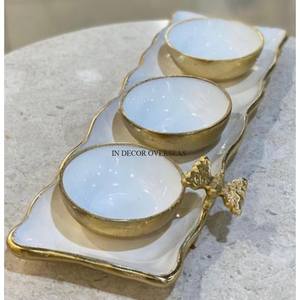 Set Of 3 Hammered Texture Silver Color Finishing Shiny Polished Premium Quality Metal Dry Fruits And <b>Other</b> Items Serving Bowl - Product Image 2