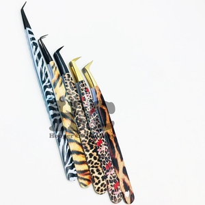 Pinces à épiler professionnelles pour extensions de cils, en acier inoxydable pointu, antimagnétiques, durables, emballage personnalisé, logo, vison durable - Product Image 6