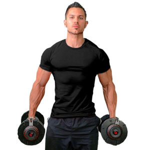 Active Gym Stock Camisas Logotipo personalizado 100% Algodón Secado rápido Manga corta Slim Fit Ropa de entrenamiento Hombres Muscle Gym Shirt Stock - Product Image 5
