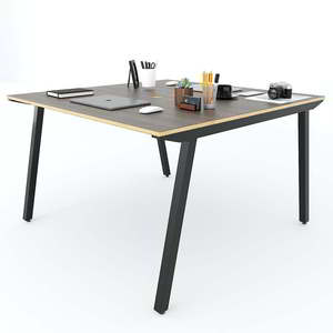 Minimally Designed Cluster <b>Table</b> for 2 120x120cm PLY Wood with Assembled Legs <b>Office</b> Furniture-HBPL011 - Product Image 4