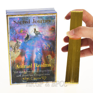 Jeu de cartes Oracle personnalisé pour l'auto-soin, impression sur papier de haute qualité 350 g/m², noyau bleu, bordure dorée, <span class=keywords><strong>Tarot</strong></span> - Product Image 2