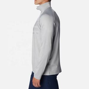 Custom <b>Brown</b> Casual Long Sleeve Turtleneck 1/4 <b>Zip</b> Collar Golf Sweater Pullover 100% Polyester Breathable Quick Dry Lightweight - Product Image 3