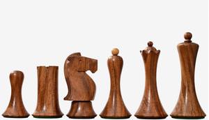 Piezas de Ajedrez Minimalistas Premium de Estilo Soviético en Madera de Sheesham y Boj Natural al Mejor Precio - Product Image 3