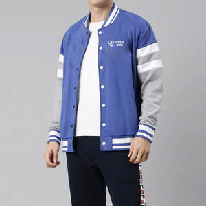 แจ็กเก็ตเลตเตอร์แมนคอตั้งของผู้ชายสำหรับฤดูหนาวระบายอากาศได้พร้อมโลโก้ด้านหน้าสินค้ามาใหม่ - Product Image 5