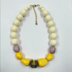 สร้อยคอเรซินทำด้วยมือมีศิลปะสร้อยคอจี้ดอกไม้ทำจากเรซินลูกปัดเรซินออกแบบได้ตามต้องการสำหรับสร้อยคอดีไซน์ที่แปลกใหม่ - Product Image 1