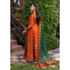 ANEELAS-FROCK Ensemble 3 pièces brodé en tissu lawn, collection 4858, avec dupatta brodé en mousseline et pantalon pour le printemps/été - Product Image 2