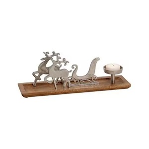 Fantaisie Design Lightning Holder Qualité Supérieure Métal Argenté Avec Base En Bois Accessoires Éclaircissants Articles De Décoration De Noël - Product Image 6