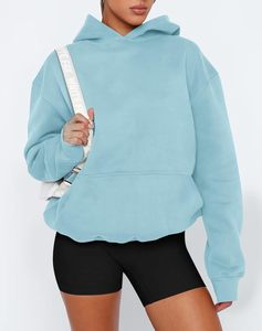 Femmes Casual Hoodies Sweats Polaire Surdimensionné À Manches Longues Tops Mignon Lâche Y2K Pulls avec Poche - Product Image 3