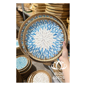 MEILLEUR plateau cadeau de luxe: service décoratif, présentoir artisanal, rangement écologique-BLUE LOTUS VIETNAM - Product Image 1