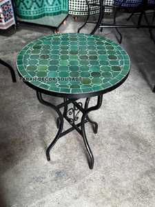 Table d'appoint en mosaïque éblouissante: Art irisé-Table basse bleue-Table d'appoint-Décor de salon-Cadeau - Product Image 4
