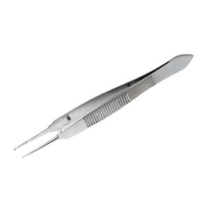 Micro Castroviejo Fórceps de cirugía menor Manual de acero inoxidable Ojo Instrumento quirúrgico dental con función de atado de sutura de plástico - Product Image 1