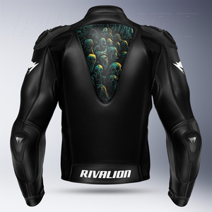 Veste de course en cuir de moto pour homme, style dragon, perforée, en cuir de vache/kangourou, avec bosse, certifiée CE - Product Image 2