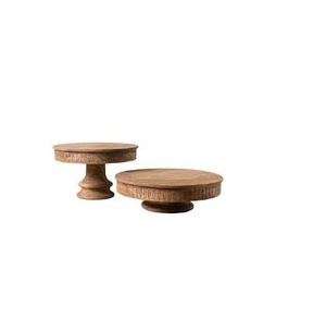 Soporte de tartas de madera natural para cumpleaños, accesorio de lujo con diferentes tamaños para tamaño personalizado y color madera natural sin pulir - Product Image 5
