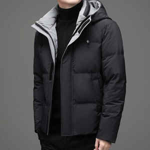 Chaqueta acolchada de manga larga de calidad para hombre, bombardero de burbujas bordado con logotipo personalizado, ropa de invierno transpirable a prueba de viento, teñido liso - Product Image 3