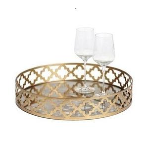 Bandeja de Servicio de Metal Ecológica, Bandeja Reutilizable de Acero Inoxidable para Uso Doméstico y Comercial, Artesanía en Metal - Product Image 1