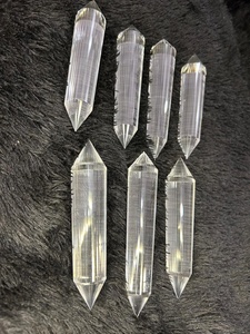 Varita de Cuarzo Transparente Natural de 24 Caras con Doble Punta, Tallada y Pulida a Mano, para Sanación Espiritual, Venta al por Mayor de Fábrica - Product Image 6