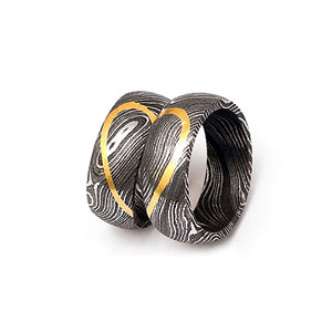 Burraq Custom Handmade Classic Damascus <b>Steel</b> <b>Ring</b> with <b>Ring</b> Box Perfect Gift Dad Husband Boyfriend OEM Support Customization - Product Image 1