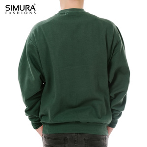 High Quality OEM <b>Men's</b> Winter Eco-Friendly Pullover Plain Dyed Plush Blank <b>White</b> Crew Neck Polyester/Cotton Hoodie <b>Sweatshirt</b> - Product Image 4