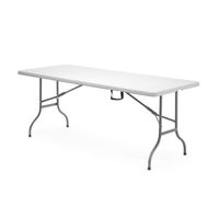 Table de buffet pliante en plastique AmerBox avec base à tréteaux 762x750x740 mm Capacité de charge de 150 kg 6 places Design minimaliste