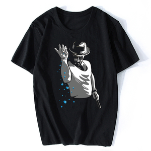 เสื้อยืดพิมพ์ลายดิจิทัลของผู้ชายระบายอากาศได้เสื้อยืดผ้าฝ้าย100% น้ำหนักเบาทรงหลวมพิมพ์ลายดิจิทัล - Product Image 1