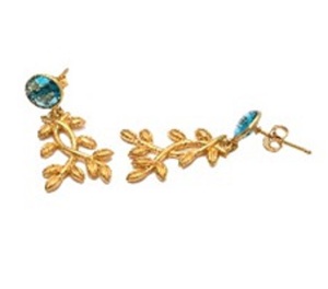 Boucles d'oreilles en argent Sterling 925, topaze bleue Hydro, pierres précieuses, forme ronde, nouvel arrivage - Product Image 1