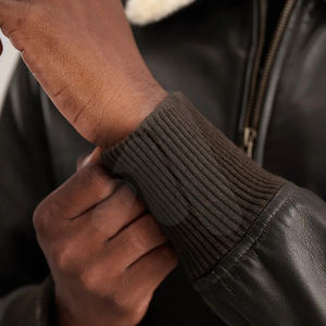 Nouvelles vestes en cuir personnalisées de haute qualité pour hommes avec broderie, col rabattu, style streetwear, design écologique pour l'hiver - Product Image 5