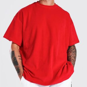 เสื้อยืดคอกลมผ้าคอตตอนสำหรับผู้ชาย,ทรงหลวมสีพื้นดีไซน์ไม่ซ้ำใครสำหรับฤดูร้อน - Product Image 3