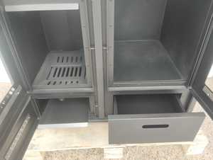 Poêle à bois à double chambre DORELLO, corps en acier avec four et compartiment de cuisson - Product Image 2