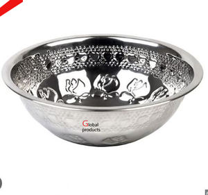 Tazón de aluminio dorado para servir dátiles y frutas, ideal para hoteles, restaurantes y bares. - Product Image 3