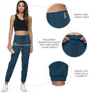 Elegant Joggers for <b>Women</b> Pockets 80% Polyester and 20% Spandex with an Elastic Waist Yoga and Running yoga legging for <b>women</b> - Product Image 2