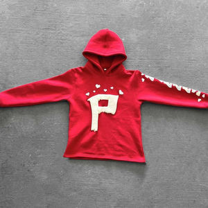 Chándales de alta calidad para hombre, Conjunto de sudadera con capucha y pantalones de chándal con estampado de chenilla bordada, chándal acampanado informal para hombre - Product Image 2