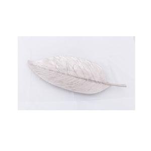 Bandeja de frutas secas respetuosa con el medio ambiente, diseño de hojas, diferentes tamaños, servicio de alimentos de aluminio para restaurantes y Caffey, niquelado, blanco - Product Image 2